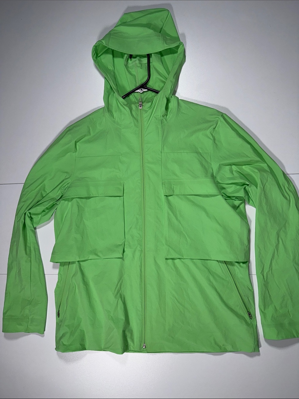 lululemon athletica Neon Green Hooded Raincoat